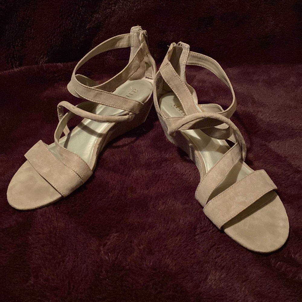 A.N.A. Sandals Strappy Suede Wedge